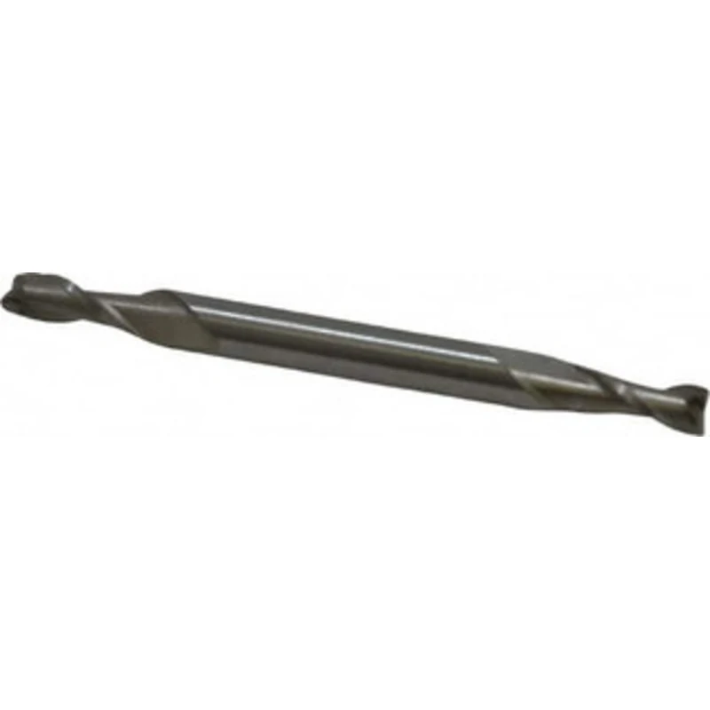Value Collection 5/32, 7/16 LOC, 3/16 Shank Diam, 2-1/4 OAL, 2 Flute, Cobalt Square End Mill Double End, Uncoated, Sp...